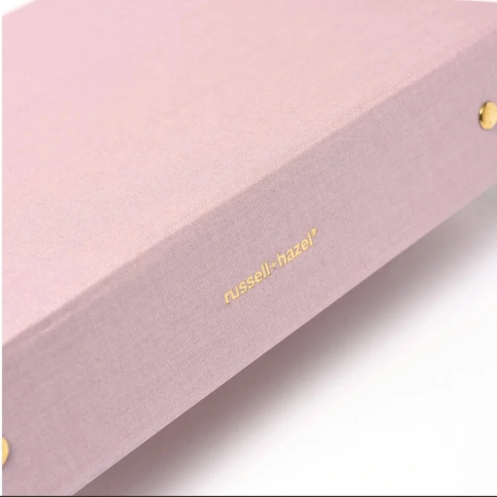 NWT Russell+Hazel Mini 1” Three Ring Binder in Peony Pink